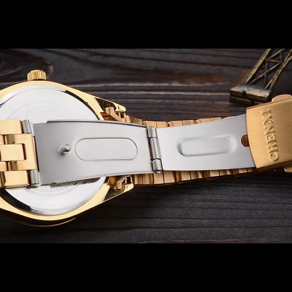 Mens Watches Top Brand Luxury CHENXI Golden Watch - Picture 5 of 7